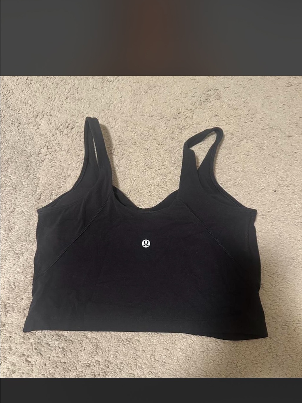 lululemon athletica align tank in black barely worn size 8